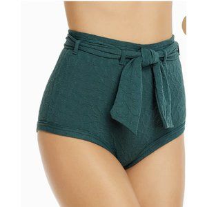 Peony Women's $115 High Waisted Bikini Swim Bottom Lagoon Green Size AU6/US2